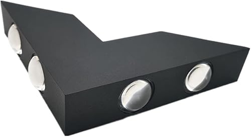 Miniatura 2 de Aplique de pared para exteriores de 6 W, iluminación exterior de aluminio, impermeable, montaje de pared, diseño moderno, apliques de pared para