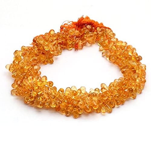 Perles citrine naturelle 5x8 mm pour créer vos propres bijoux d'été et colliers bohèmes