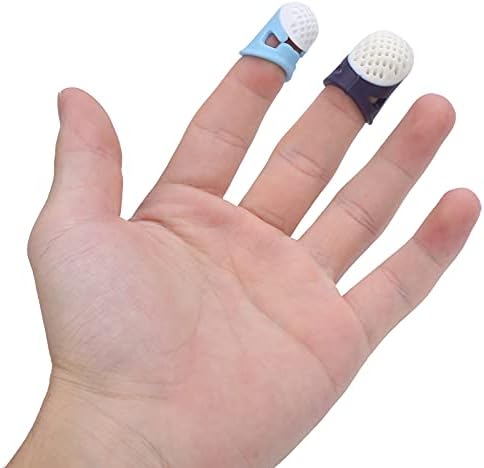 2Pcs Sewing Thimble Finger Protector, Silicone Material Sewing Thimble Fingers Thumb Sewing Tools for DIY Sewing Accessories Thimbles