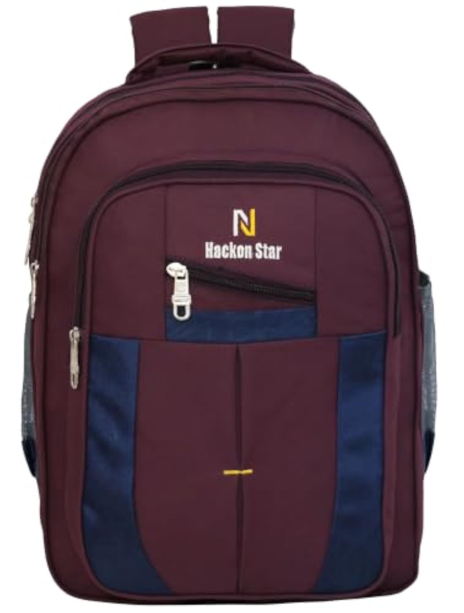 Hackon Star Backpack Maroon and Navy Blue