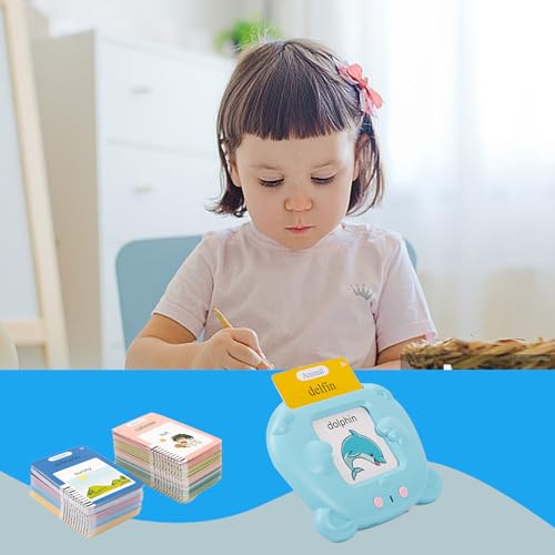 Image of 510 Words Talking Flash Cards Learning Montessori Toys Speech Therapy Toys, Autism Sensory Toys for Autistic Children, Flash Cards for Toddlers Boys and Girls Bilingual English and Spanish