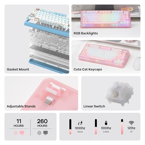 Image of KiiBoom Phantom81 Lite 75% Gasket Mechanical Keyboard, VIA Programmable