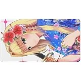 マウスパッド 大型 戦国乙女 和服 浴衣 可愛い デスクマット すべり止め 耐水 耐熱 オフィス デスク 丈夫 多機能 光学式マウス対応 耐洗い表面 厚手 マウスパッド 男女兼用 自宅 仕事 事務 オフィス用品 40X75cm