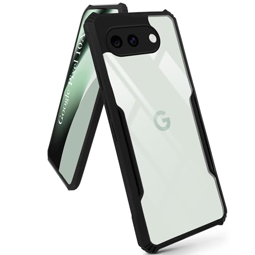 Image of Jkobi Hybrid Back Cover Case for Google Pixel 10a (Shockproof with Polycarbonate Clear Panel | Professional Black)