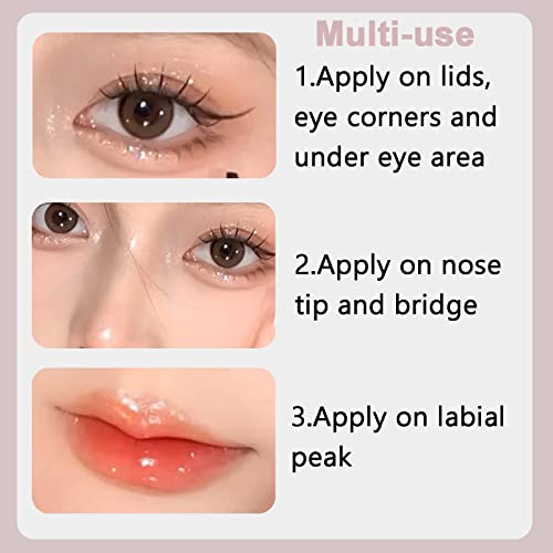 6Pcs Liquid Glitter Eyeshadow Eyeliner, Korean Makeup, Bling Under Eye Shadow, Shimmer Metallic Eye Make Up Set, Long Lasting, Quick Drying And Pigmented Loose Glitter Glue For Crystals Eye Makeup #TOP6