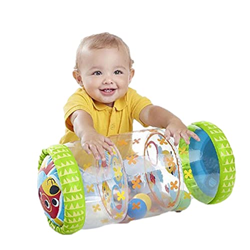 BRAND NEWS Juguete Inflable del Rodillo del bebé, Juguetes inflables de la Aptitud del Rodillo de Arrastre del bebé | Juguetes de Gateo para bebés de Desarrollo temprano para bebés Que gatean Cover