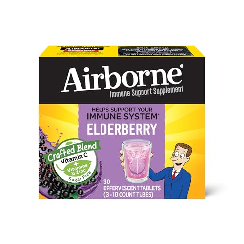 Image of Airborne Elderberry Efferverscent Tablets (30 Count In A Box)