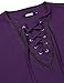 JOGAL Mens Renaissance Shirt Medieval Pirate Viking Halloween Costume Gothic Steampunk Retro Long Sleeve Lace Up Shirts DeepPurple XX-Large