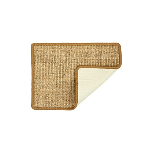 Kratzmatte für Katzen - Fußmatte Sisal Kratzteppich - natürliche Sisalmatte robust - Vorleger aus 100% Sisal - Katzenkratzmatte braun 30 x 40 cm - 2