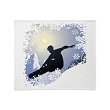CafePress Snowboarding Throw Blanket Super Soft Fleece Plush Throw Blanket, 60'x50'