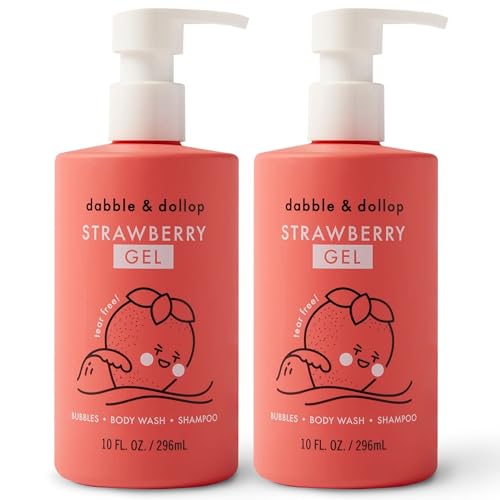 Dabble & Dollop Strawberry Body Wash & Shampoo –...