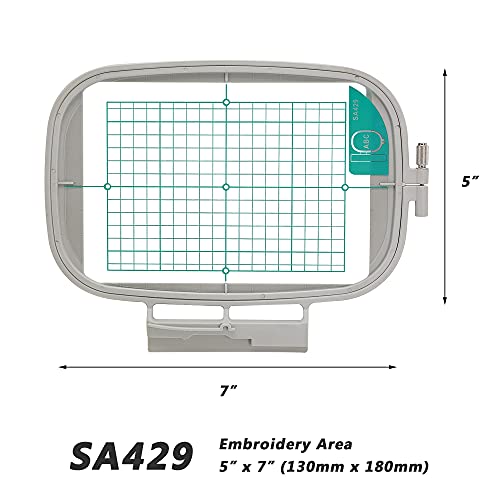 Image of Sew Tech Embroidery Hoop for Brother, 5x7in 130x180mm SA429 Frame | Fits ULT2001 ULT2001C ULT2001N ULT2002D ULT2003D Galaxie 3000 3000C 3000D 3100 3100D Brother; Baby Lock Ellageo Machine