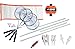 Triumph Advanced Volleyball/Badminton Combo Set Includes Official Size Volleyball, 4 Badminton Rackets, 2 Shuttlecocks, and Net