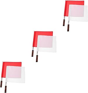 ifundom 3 Series Bandera De Control De Tráfico Blanco Rojo Bandera Al Aire Libre Y Temático Bandera De Señal Del Árbitro Banderas Bandera Deportiva Bandera De Espuma 2 Piezas X 3