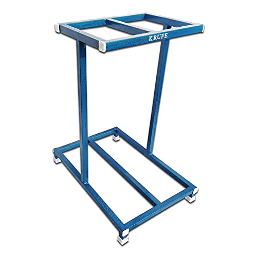 Image of KRUFE Mild Steel Inverter Stand /Trolly . Inverter Trolley for Home Trolly, Inverter with Battery Trolly, Inverter Battery Trolly, Inverter Stand for Home, Inverter Trolley, Metal Inverter Trolly (DUAL BATTERY, BLUE)