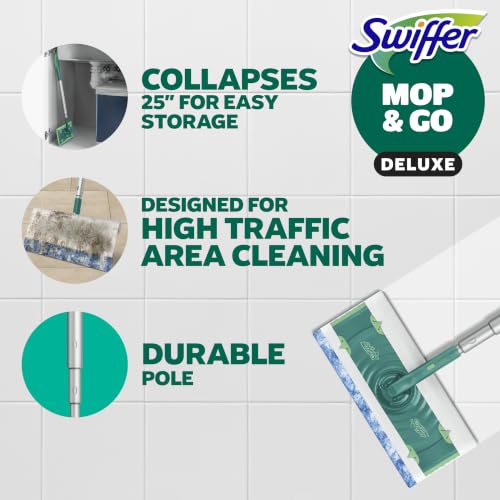 Swiffer Mop & Go Deluxe 2-in-1 Multi-Surface Kit for Floor Cleaning - image 2
