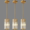 zhllmq Gold Pendant Lighting Modern Pendant Light Mini Crystal Chandeliers Adjustable Pendant Light Fixture for Kitchen Island Dinning Room Corridor Bedroom(Gold 3-Pack)