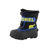 Sorel Children's Snow Commander Boot - Waterproof - Black, Super Blue - Size 8