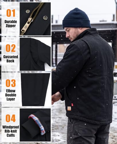 Image of BOCOMAL FR Jackets Insulated Fire Resistant Canvas Coat CAT4 Winter Outwear