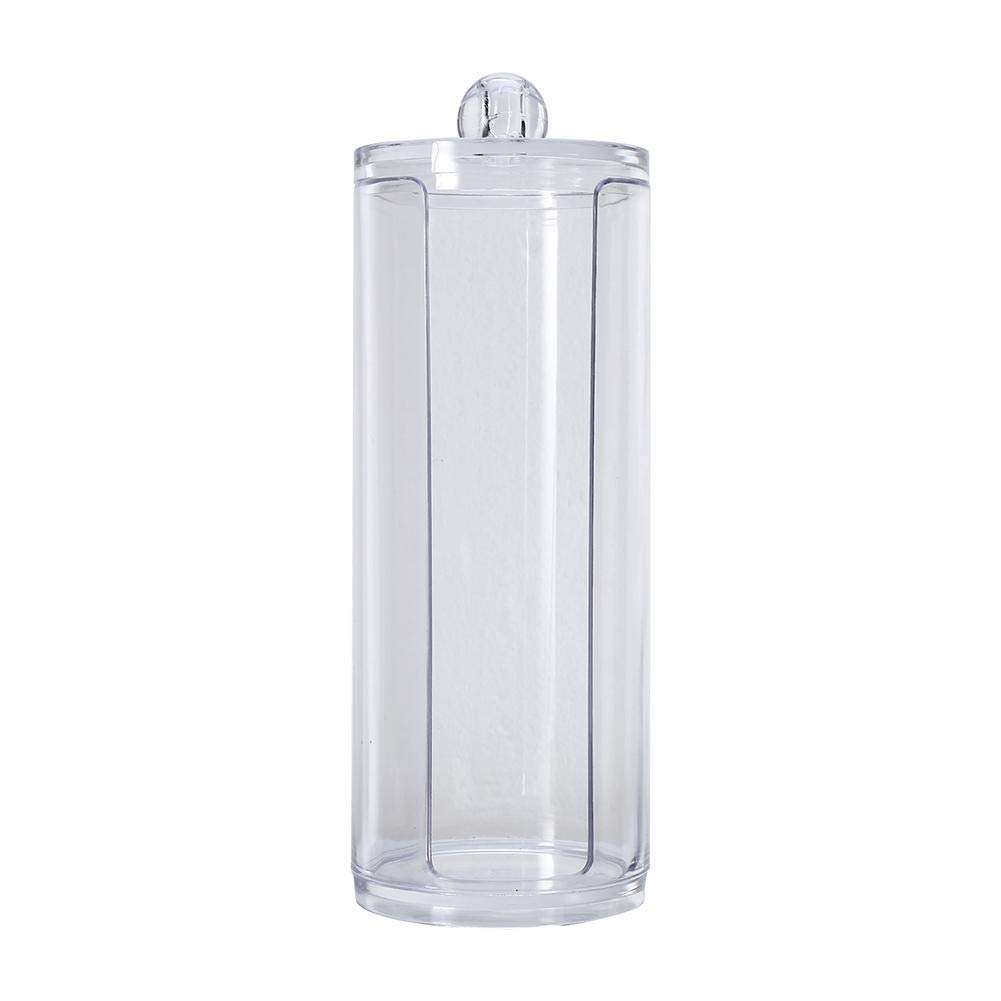 Cosmetic Cotton Pad Rounds Holder, Clear Acrylic Cotton Ball, Swab, Q-tip Storage Organizer with lid for Girls Laddy Gift-image-40