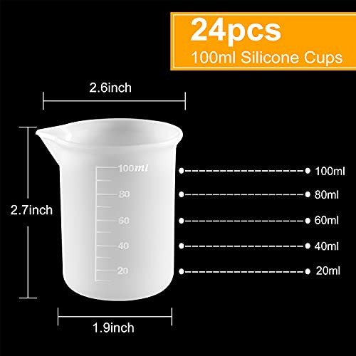 24 vasos medidores de silicona 100 ml Coopay miniatura 2