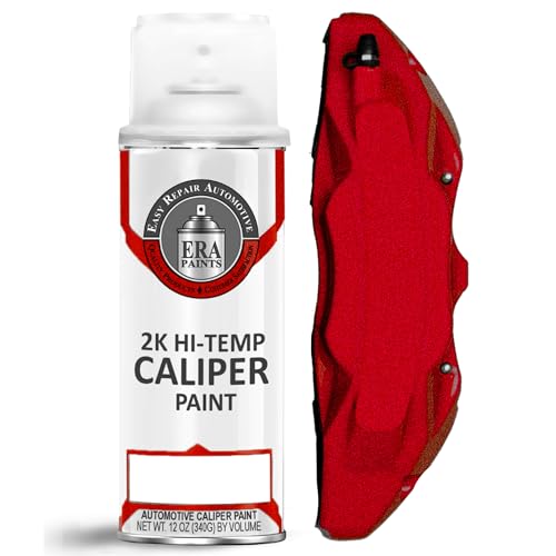 ERA Paints Cranberry Red Metallic Brake Caliper Paint With Omni-Curing Catalyst Technology - 2K Aerosol Glossy Finish High Temp Resistance & Extreme Durability Against Color Fade & Chemicals