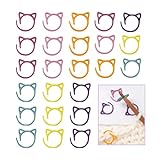Cat Stitch Markers for Crocheting,Crochet Stitch Markers Cat Metal Stitch Markers Multicolor Knitting Stitch Markers Crochet Markers Ring