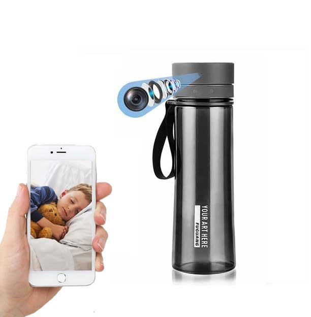 FREDI HD PLUS 1080P Hd Water Bottle Portable WiFi Camera | Hidden Camera with Remote Viewing | Support Upto 32GB SD Card with iWFCAM APP | Video Recording Indoor Outdoor Security Camera-image-0