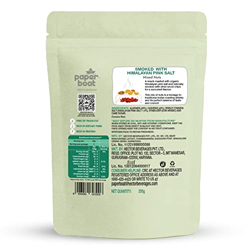 Image of Paper Boat Smoked and Roasted Nuts Combo | Mixed Nuts & Salted Cashews (2 X 200gms)