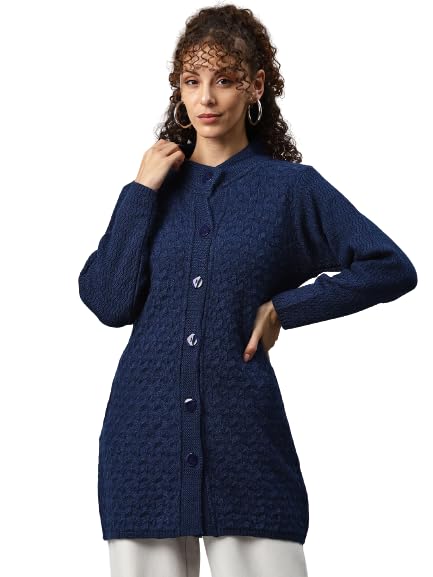 Image of One femme Women's Woollen Solid Color Coat