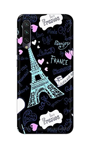 Image of PRINTFIDAA Lovers Famous Place Eiffel Tower in Paris Printed Designer Hard Back Case Cover for Xiaomi Mi A3 / Mi CC9e -(TI) MVN1003
