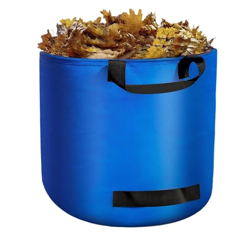 Bolsas de basura para patio con asas, almacenamiento plegable reutilizable, bolsas de hojas grandes, resistentes, de jardín al aire libre para recortes de basura, accesorios de limpieza de
