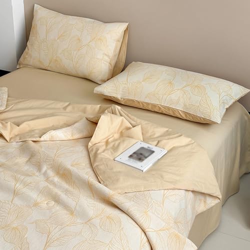 ISCBAFYX Trapunta King Size Full Size, Piumino Estivo Leggero in Garza a Doppio Strato con Aria condizionata - Coperta con Nucleo Trapuntato Portatile Delicato sulla Pelle per Il pisolino da Viaggio