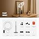 NEEWER 10 20W LED Ringlicht mit Schreibtischständer Telefonhalterung kompatibel mit iPhone Laptop zweifarbig 2900K – 7000K USB C PD Eingang CRI97+ 1660LX/0,5m Selfie Make up TikTok Videolicht RH10B