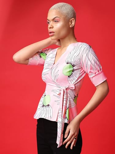 Image of PURVAJA Women's Polyester Floral Relaxed Fit Shirt
