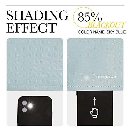 Image of NICETOWN Room Darkening Curtains and Drapes, Sky Blue Window Treatment Thermal Insulated Solid Grommet Top Curtains /Drapes for Bedroom Living Room (Set of 2, 42 inches Wide by 63 inches Long)