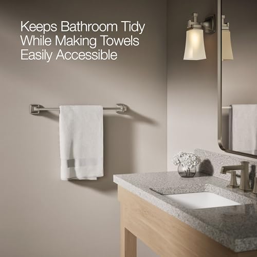 Kohler 27410-BN Riff® 24" Towel bar, Vibrant Brushed Nickel by Kohler - Used condition - Image 3