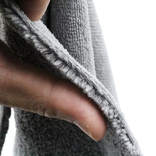 Image of 340 GSM Microfiber Cloth for Car - Edgless & Dual Sided Microfiber Cleaning Cloth - Lint & Streak Free Car Cloth - Multipurpose Car Wash Cloth for Interior & Exterior - 4pc, 40x40 cm- Grey