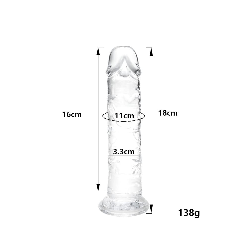 Piccolo dildo per donne, 18 cm, morbido e realistico, giocattolo sessuale per principianti, gelatina, con tettarella per coppie, adulti e giochi erotici