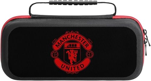 Switchケース マンチェスター・ユナイテッド ゲーム機収納袋 おしゃれ 大容量 収納バッグ ゲームカード20枚収納 全面保護 旅行用 持ち運び便利 プレゼント