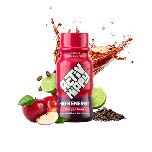 Activ Hippy High Energy Cola Twist Energy Drink Shots | Pack of 6 x 60 ml | 150 mg Natural Caffeine | With Taurine & B Vitamins | No Added Sugar