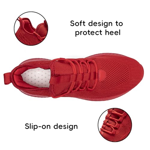 Image of Women's Tennis Running Walking Shoes Slip on Casual Non Slip Athletic Workout Gym Sneakers Fashion Lightweight Breathable Mesh Jogging Work Sports Outdoor Shoe