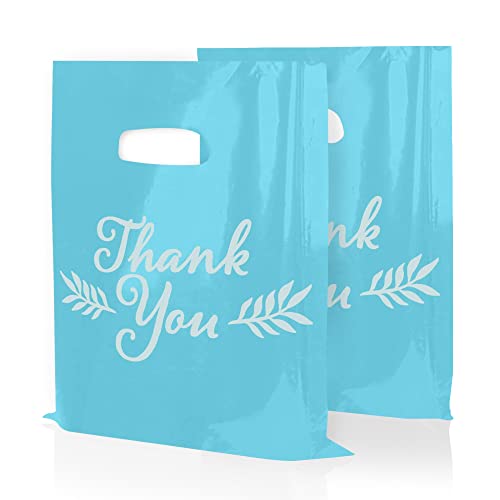 Houseables Thank You Bags, Merchandise Bags, With Handles, Plastic, For