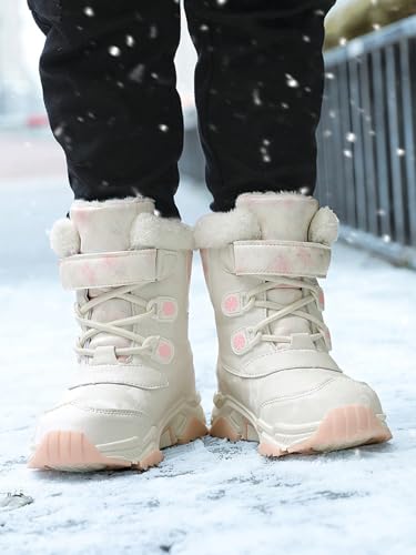 Water-Resistant Insulated Snow Boots For Kids, Warm Lining, Winter, Suitable For Boys And Girls4