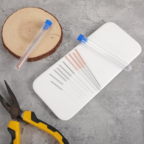 DOPENSPI 20 Stück 3D-Drucker-Düsenreinigungsset, 0,15–1,0 mm Düsenreinigungsnadel 3D-Drucker-Düsenreinigungsnadeln mit Kunststoff-Aufbewahrungsrohr Edelstahl-Drucker-Zubehör Nozzle Cleaning Tool Kit