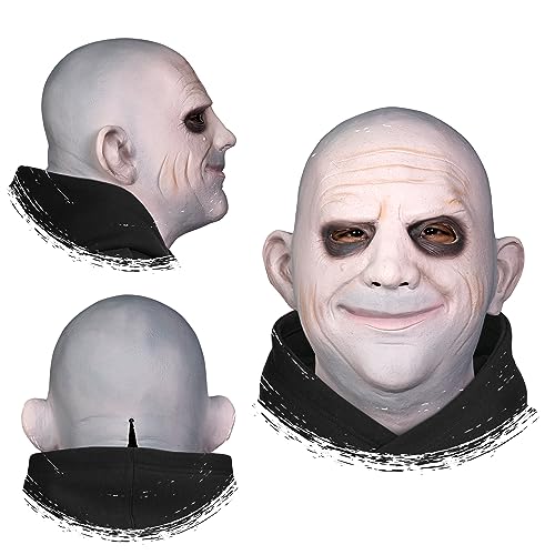 Zadin Premium Quality Enigmatic Uncle Freak Halloween Costume Mask, Classic Dark Comedy Character Mask, Old Uncle Mask