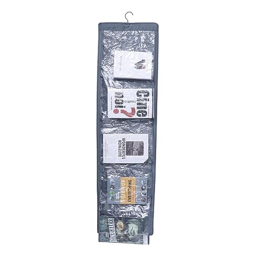 ABOOFAN Oxford Cloth Hanging Storage Bag with Wall Organizer for Home School Office Grey File Organizer for Stationery and Documents