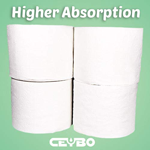 Premium Toilet Paper Family Value Size 360 Sheets Soft White Standard Tissue Roll 2 Ply for Home Bathroom Bath Restroom Skin Friendly (48 Pack) - Thumbnail 5