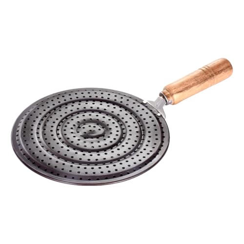Image of Heavy Duty Iron Roti Jali Grill Jali Roaster Papad Jali Wooden Handle Durable Roaster Kitchen Tool Roti Tawa Pack of 1