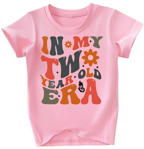 Image of Toddler Girls 2nd Birthday Shirt Outfit for Girls Cute Two Years Old Birthday Gift